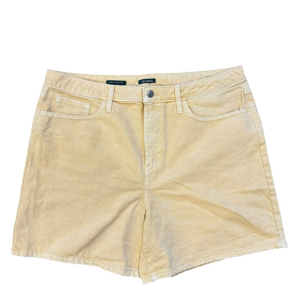 Wild Fable Women's Size 16/33R Waist Highest Rise Bermuda Jean Shorts Yellow